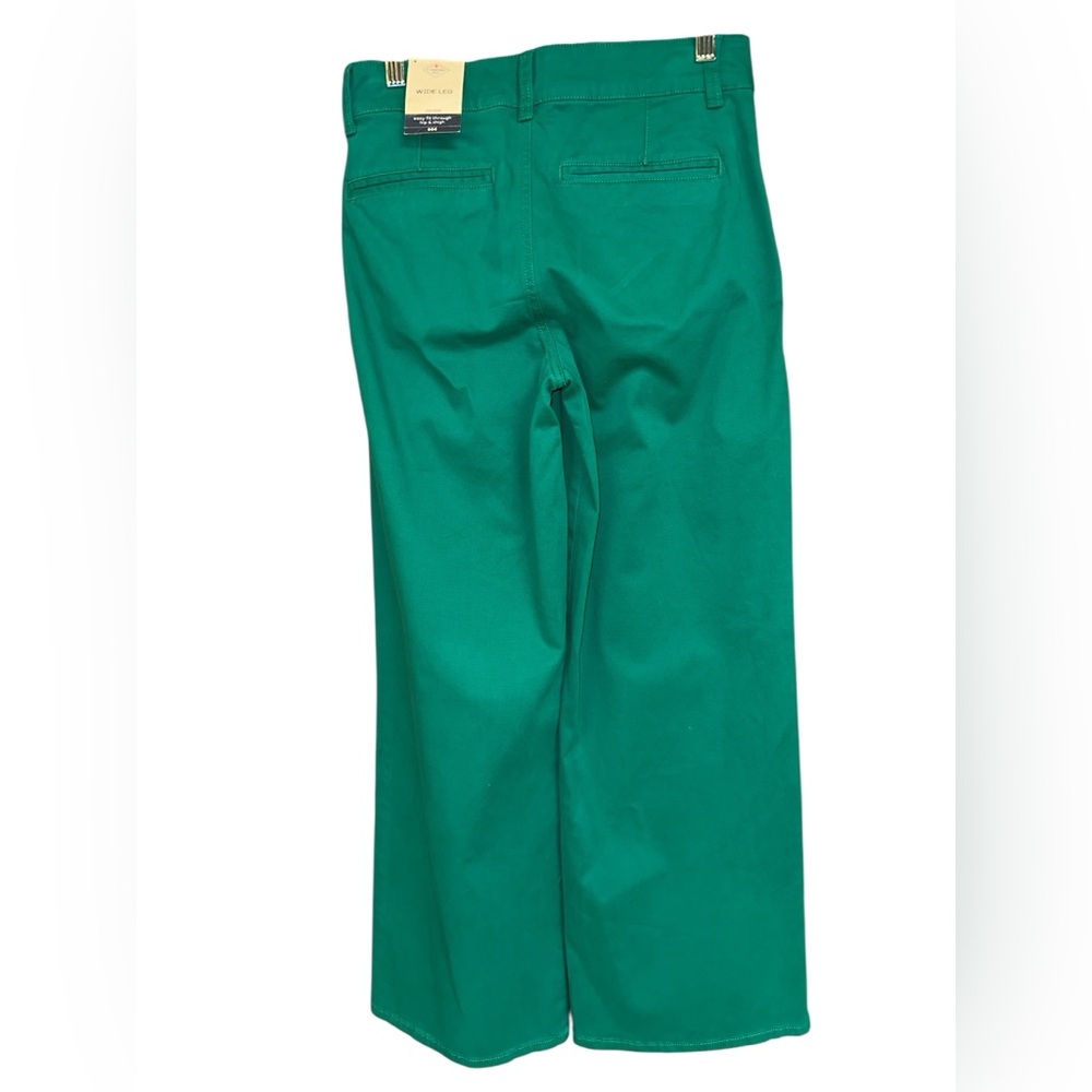 St John’s Bay Wide Leg Lush Meadow Mid-Rise Secretly Slender Cotton Pants NWT S4 - Picture 4 of 8